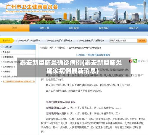泰安新型肺炎确诊病例(泰安新型肺炎确诊病例最新消息)
