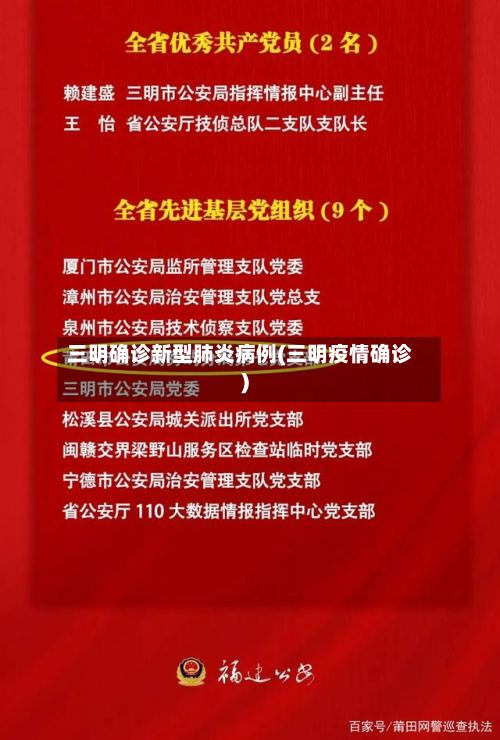 三明确诊新型肺炎病例(三明疫情确诊)-第2张图片