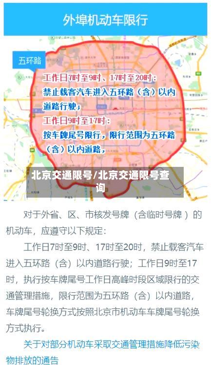 北京交通限号/北京交通限号查询