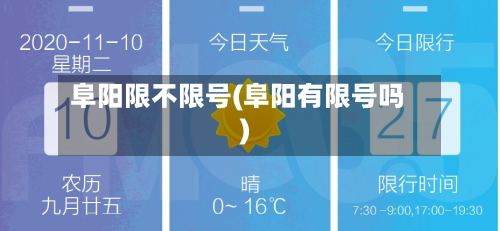 阜阳限不限号(阜阳有限号吗)