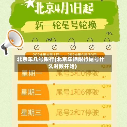 北京车几号限行(北京车辆限行尾号什么时候开始)-第2张图片