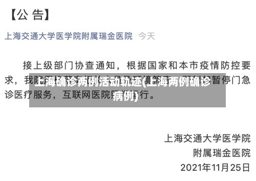 上海确诊两例活动轨迹(上海两例确诊病例)-第3张图片