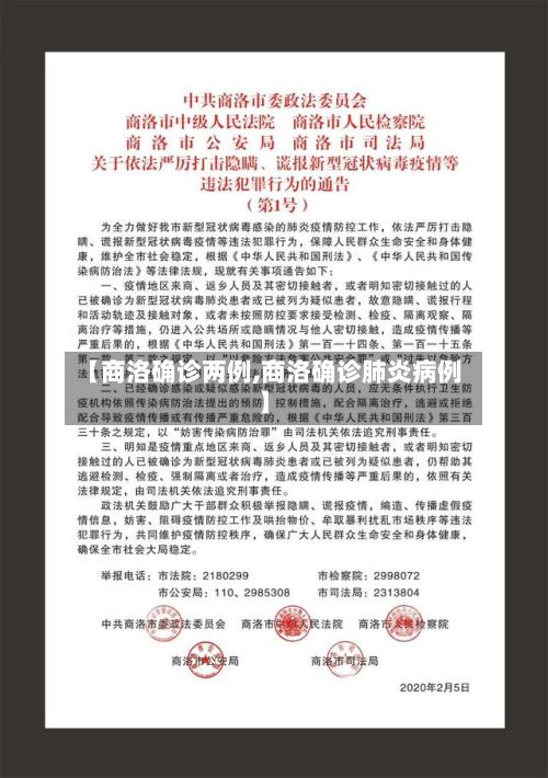 【商洛确诊两例,商洛确诊肺炎病例】-第2张图片