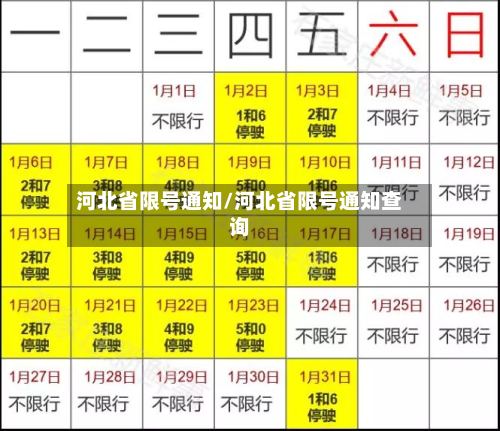河北省限号通知/河北省限号通知查询
