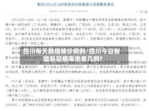 四川每天新增确诊病例/四川今日新增新冠病毒患者几例?