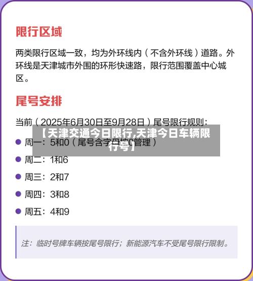 【天津交通今日限行,天津今日车辆限行号】