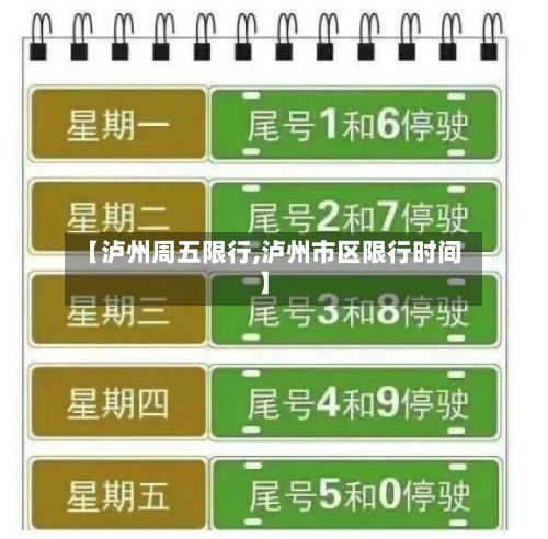 【泸州周五限行,泸州市区限行时间】