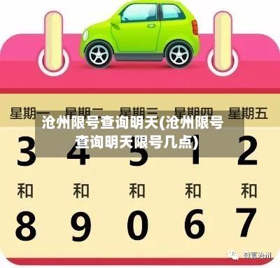 沧州限号查询明天(沧州限号查询明天限号几点)-第3张图片