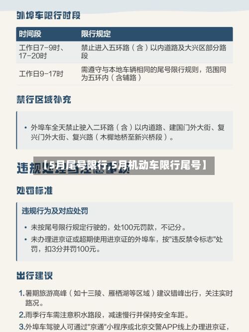 【5月尾号限行,5月机动车限行尾号】-第2张图片