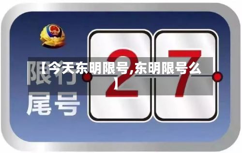【今天东明限号,东明限号么】-第2张图片