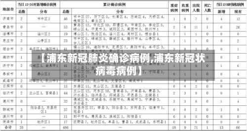 【浦东新冠肺炎确诊病例,浦东新冠状病毒病例】-第3张图片