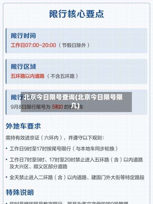 北京今日限号查询(北京今日限号限几)-第2张图片