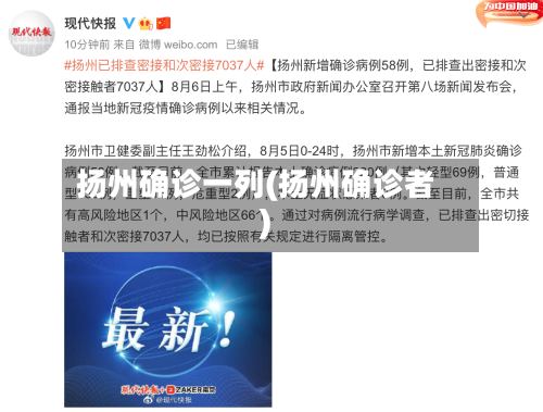 扬州确诊一列(扬州确诊者)-第2张图片