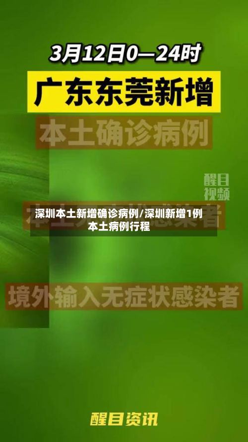 深圳本土新增确诊病例/深圳新增1例本土病例行程