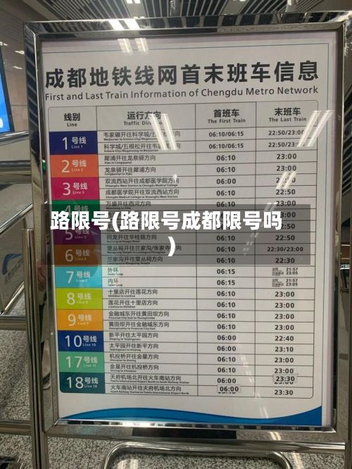 路限号(路限号成都限号吗)-第2张图片