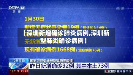 【深圳新增确诊肺炎病例,深圳新型肺炎确诊病例】