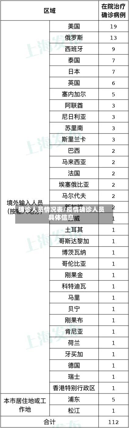 确诊人员情况表/疫情确诊人员具体信息-第3张图片