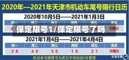 保定限号1/保定限号了吗-第2张图片