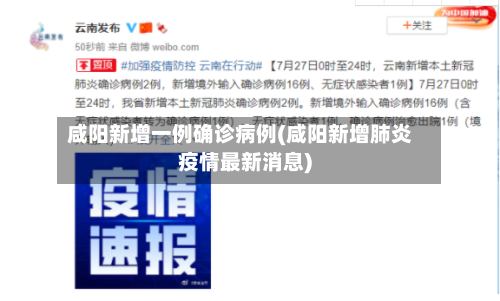 咸阳新增一例确诊病例(咸阳新增肺炎疫情最新消息)-第2张图片