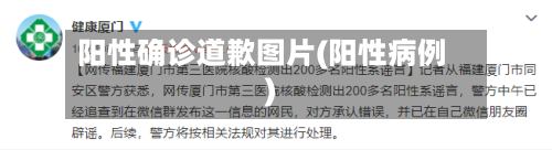 阳性确诊道歉图片(阳性病例)-第3张图片