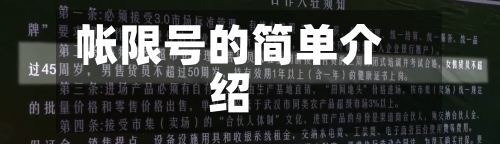 帐限号的简单介绍-第2张图片